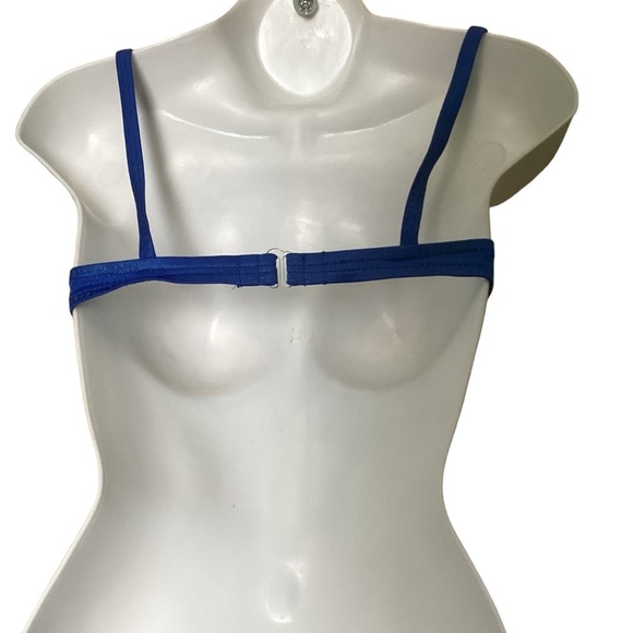 💙 3 Piece Swim Set Blue Bikini Crop Top Mermaid - Picture 3 of 11